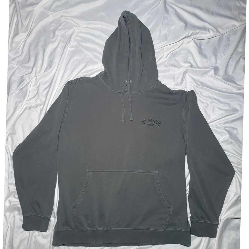Billabong Arch‎ Logo Hoodie Mens XXL Faded Green Embroidered Streetwear Pullover